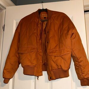 Universal Thread Rust Quilted Bomber Jacket